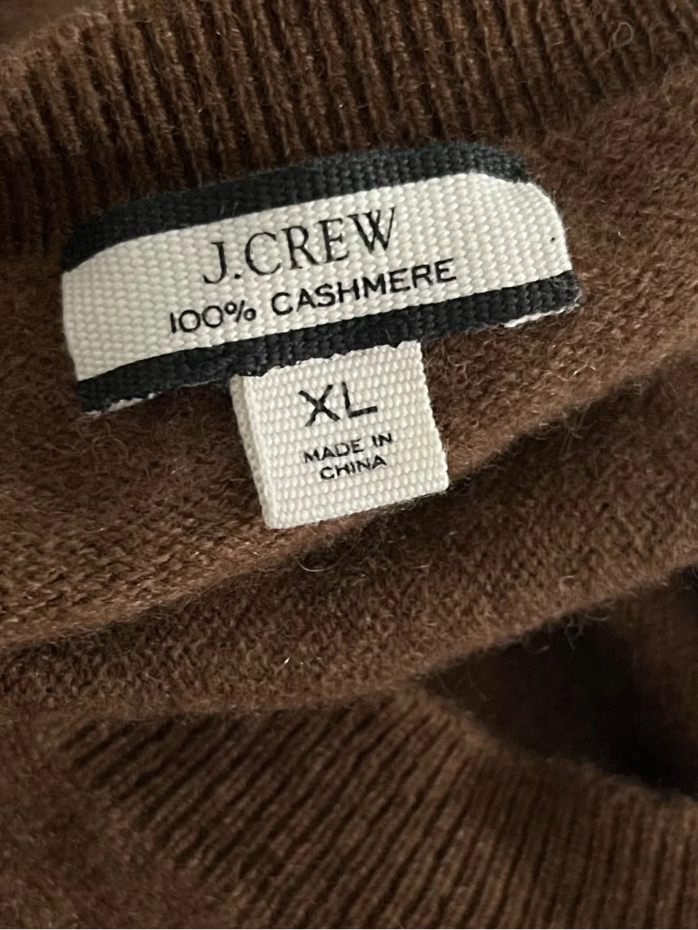 XL J Crew Cashmere classic-fit crewneck sweater BA400 brown - Picture 4 of 7